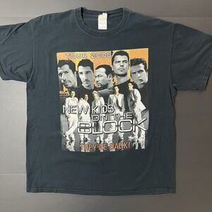 New Kids On The Block 2008 Tour Tshirt The Block Is Back Size XL Double Sided